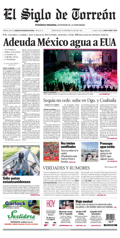 Edición del sábado 22 de marzo de 2025