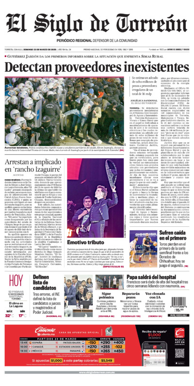 Edición del domingo 23 de marzo de 2025