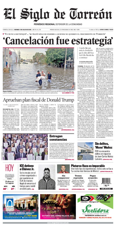 Edición del viernes  4 de julio de 2025