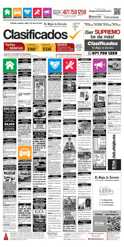 Clasificados página 1