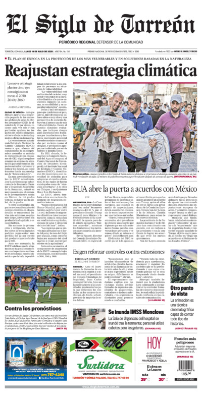 Edición del lunes 14 de julio de 2025